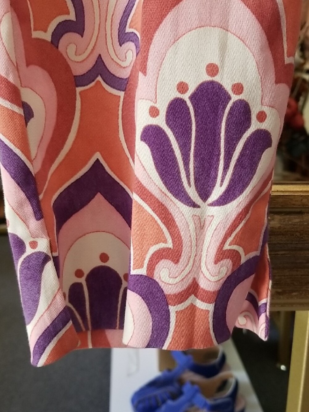 Zara Purple & Peach Retro Floral Skirt - Picture 4 of 7